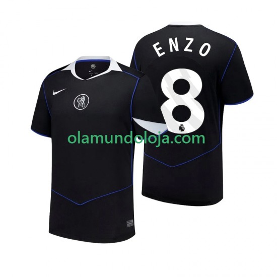 Camisola Chelsea Enzo Fernandez 8 Homem Equipamento Terceiro 2025-2026 Manga Curta
